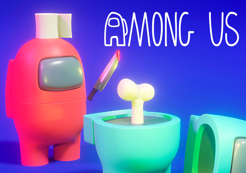 Among Us 3D fan art 
